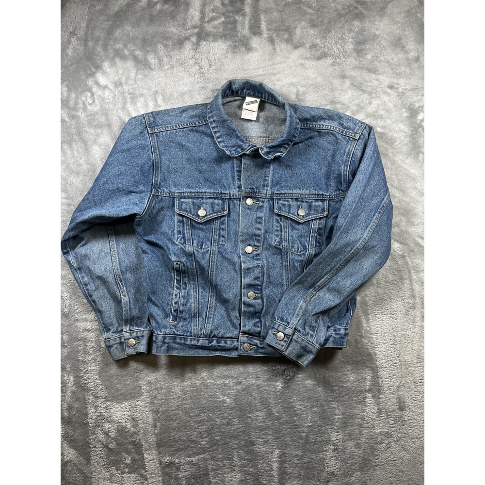 VTG Warner Bros Motion Pictures Mens Embroidered Denim Jacket Looney Tunes S
